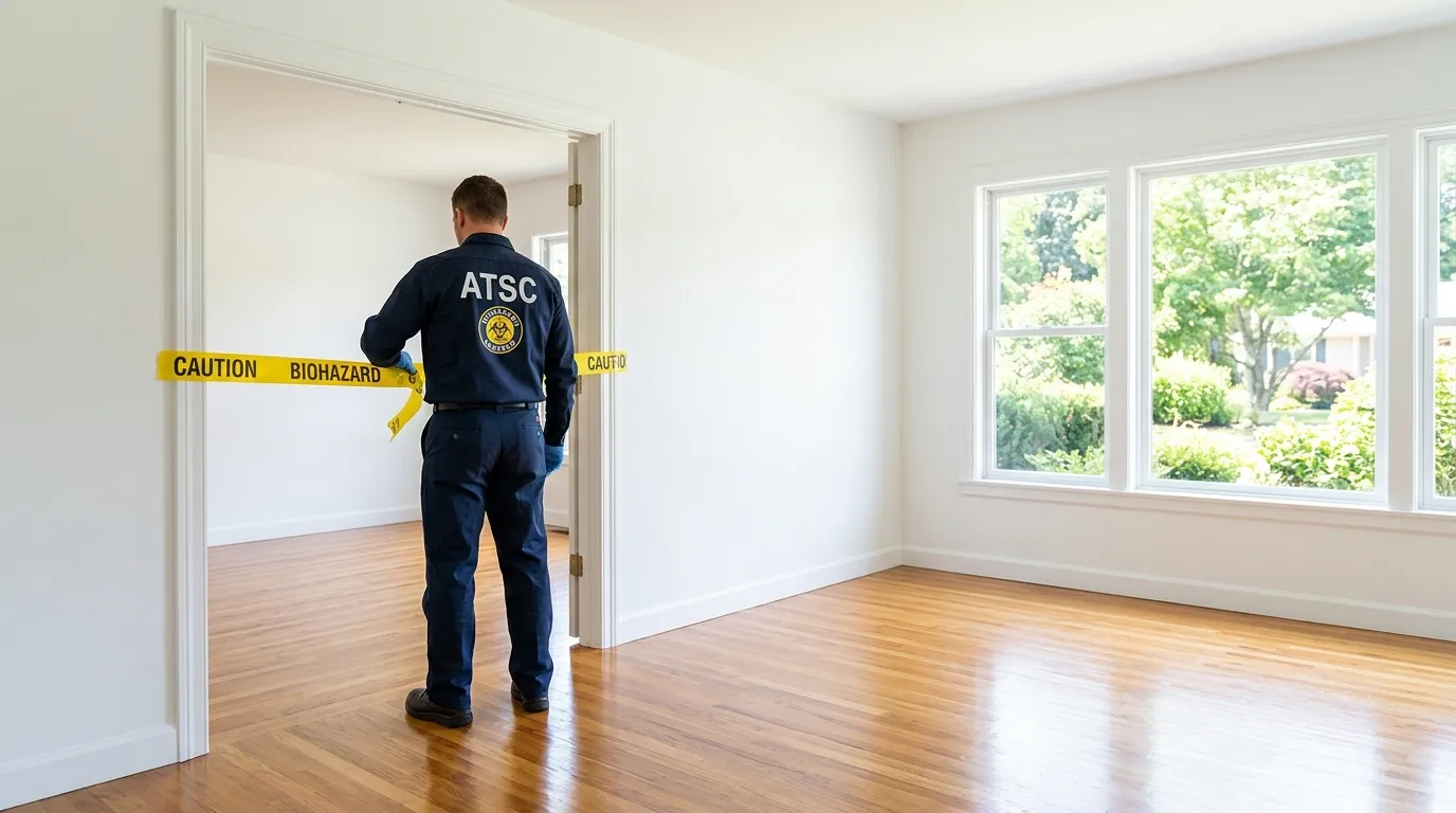 Certified biohazard cleanup crew performing Crime Scene Cleanup in Cameron